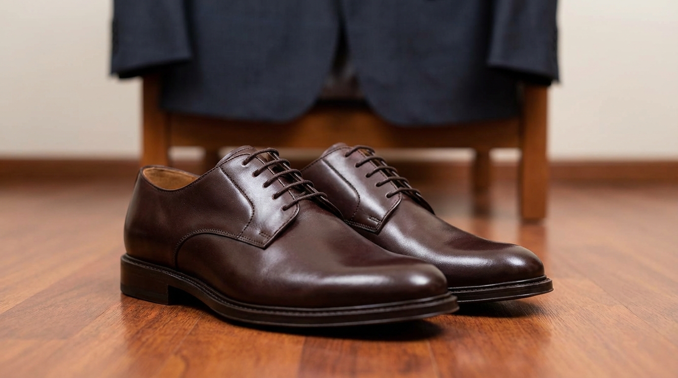 Dark Brown Derby Formal Shoes